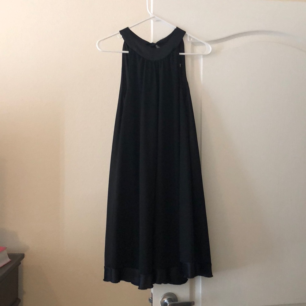 Black over the knee dress.